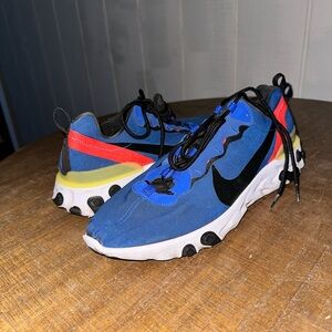 Bike Blue and Black Basketball Sneakers